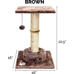 Tiger Tough Scratching Post 22.5-in Faux Fur Cat Tree -Almo nature Sales 173194 PT3. AC SS1800 V1618280518
