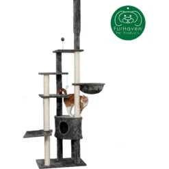 Tiger Tough Skyscraper Floor-to-Ceiling Faux Fur Cat Tree & Condo -Almo nature Sales 176086 PT3. AC SS1800 V1618278736