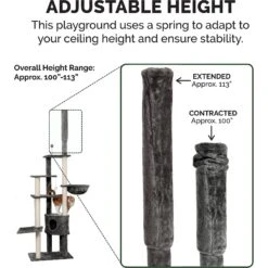 Tiger Tough Skyscraper Floor-to-Ceiling Faux Fur Cat Tree & Condo -Almo nature Sales 176086 PT5. AC SS1800 V1618276607