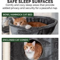 Tiger Tough Skyscraper Floor-to-Ceiling Faux Fur Cat Tree & Condo -Almo nature Sales 176086 PT6. AC SS1800 V1618278771