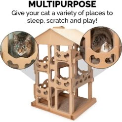 Tiger Tough Tower Playground 22.83-in Corrugated Cat Tree -Almo nature Sales 178843 PT5. AC SS1800 V1613085989