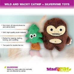 Mad Cat Sassy Sasquatch Catnip & Silvervine Cat Toy -Almo nature Sales 181822 PT2. AC SS1800 V1563553931