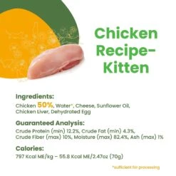 Almo Nature HQS Natural Chicken Recipe Kitten Canned Cat Food -Almo nature Sales 182893 PT4. AC SS1800 V1632848491
