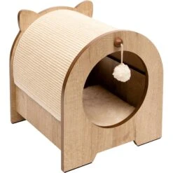 Vesper Minou 15.94-in Modern Cat Scratcher With Toy
