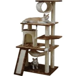 Go Pet Club 53-in Faux Fur Cat Tree & Condo -Almo nature Sales 197655 PT2. AC SS1800 V1702056823