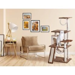 Go Pet Club 53-in Faux Fur Cat Tree & Condo -Almo nature Sales 197655 PT4. AC SS1800 V1702056825