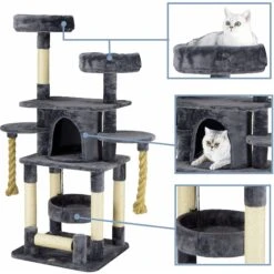 Go Pet Club 57.5-in Faux Fur Cat Tree & Condo -Almo nature Sales 197672 PT2. AC SS1800 V1587483778
