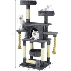Go Pet Club 57.5-in Faux Fur Cat Tree & Condo -Almo nature Sales 197672 PT3. AC SS1800 V1671226283