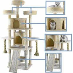 Go Pet Club 70-in Faux Fur Cat Tree & Condo -Almo nature Sales 197677 PT2. AC SS1800 V1587483999