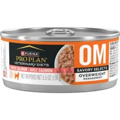 Purina Pro Plan Veterinary Diets OM Overweight Management Savory Selects With Salmon Wet Cat Food