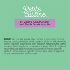 Petite Cuisine L'il Violet's Tuna, Pumpkin & Tilapia Entrée In Broth Grain-Free Wet Cat Food, 2.8-oz Can, Case Of 24 -Almo nature Sales 200546 PT5. AC SS1800 V1571282086