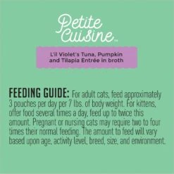 Petite Cuisine L'il Violet's Tuna, Pumpkin & Tilapia Entrée In Broth Grain-Free Wet Cat Food, 2.8-oz Can, Case Of 24 -Almo nature Sales 200546 PT7. AC SS1800 V1571282091
