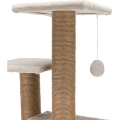 TRIXIE Valencia 28-in Plush Cat Tree & Scratching Post With Condo & Cat Toy -Almo nature Sales 204179 PT7. AC SS1800 V1570558957