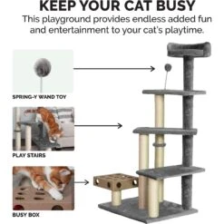 Tiger Tough Play Stairs 49.5-in Faux Fur Cat Tree 14 Tiger Tough Play Stairs 49.5-in Faux Fur Cat Tree -Almo nature Sales 206576 PT4. AC SS1800 V1618280208