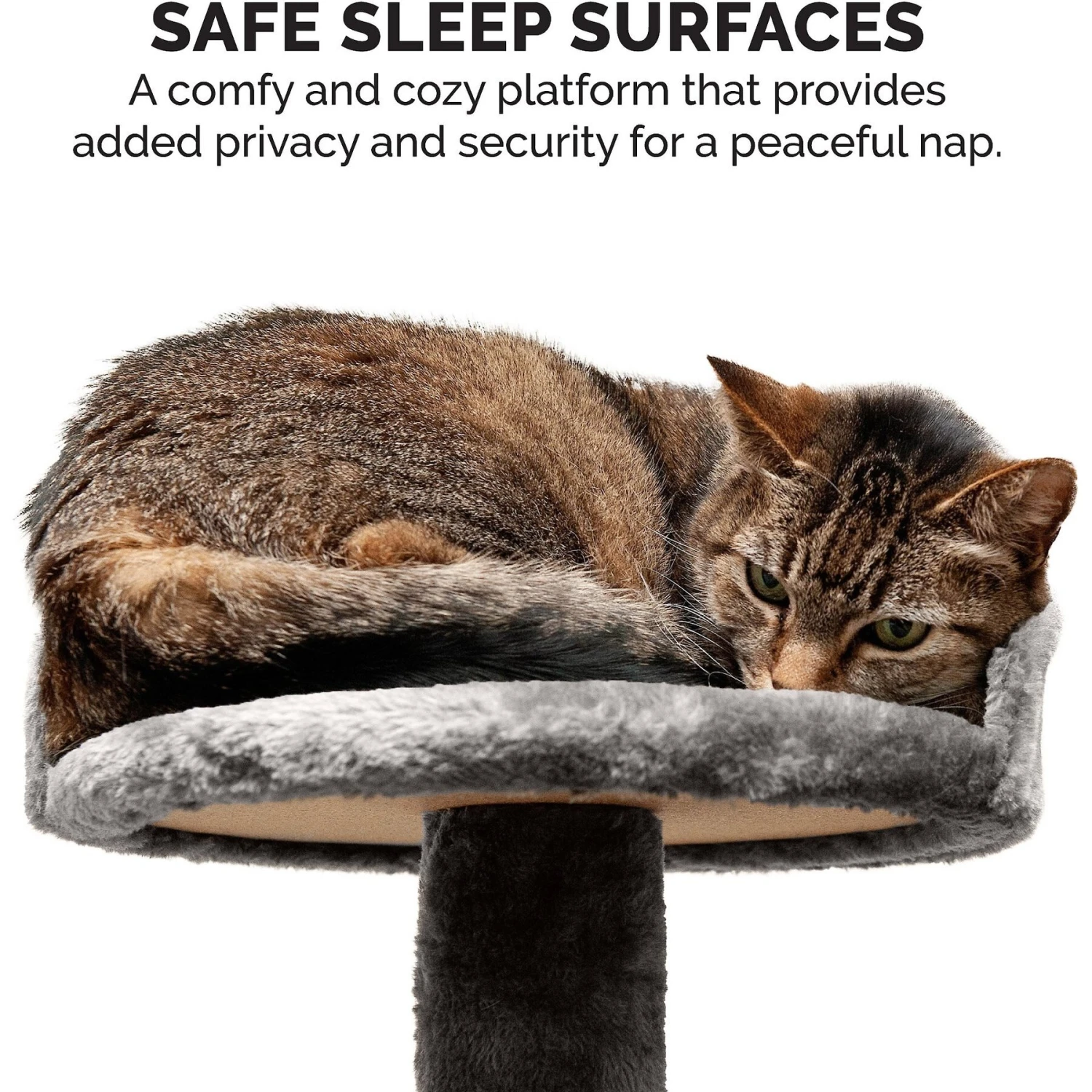 Tiger Tough Play Stairs 49.5-in Faux Fur Cat Tree 9 Tiger Tough Play Stairs 49.5-in Faux Fur Cat Tree - Image 7