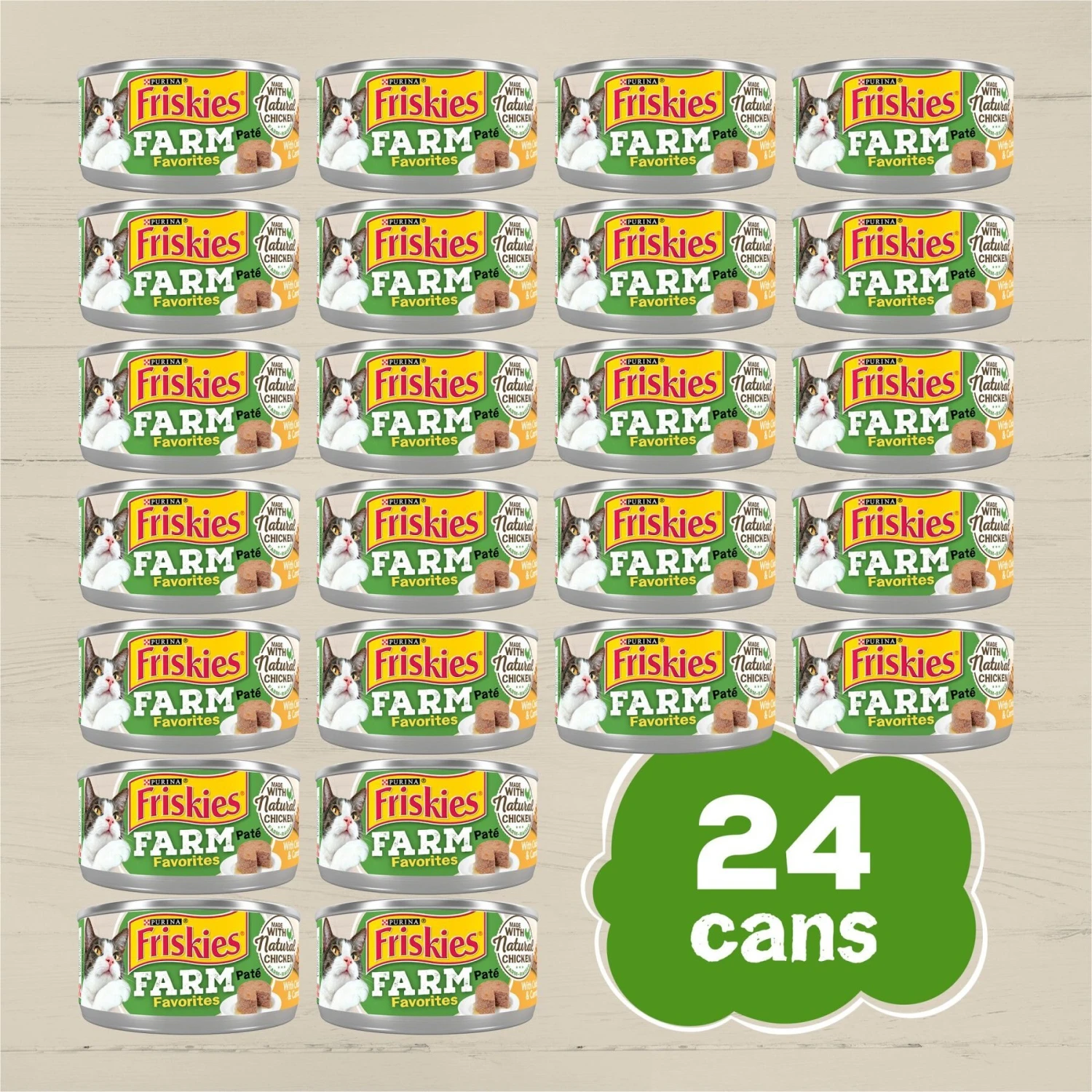 Friskies Farm Favorites Chicken & Carrots Pate Wet Cat Food, 5.5-oz Can, Case Of 24 4 Friskies Farm Favorites Chicken & Carrots Pate Wet Cat Food, 5.5-oz Can, Case Of 24 - Image 2