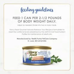 Fancy Feast Gourmet Naturals Natural Rainbow Trout Recipe In Gravy Canned Cat Food, 3-oz Can, Case Of 12 -Almo nature Sales 214801 PT7. AC SS1800 V1677103540