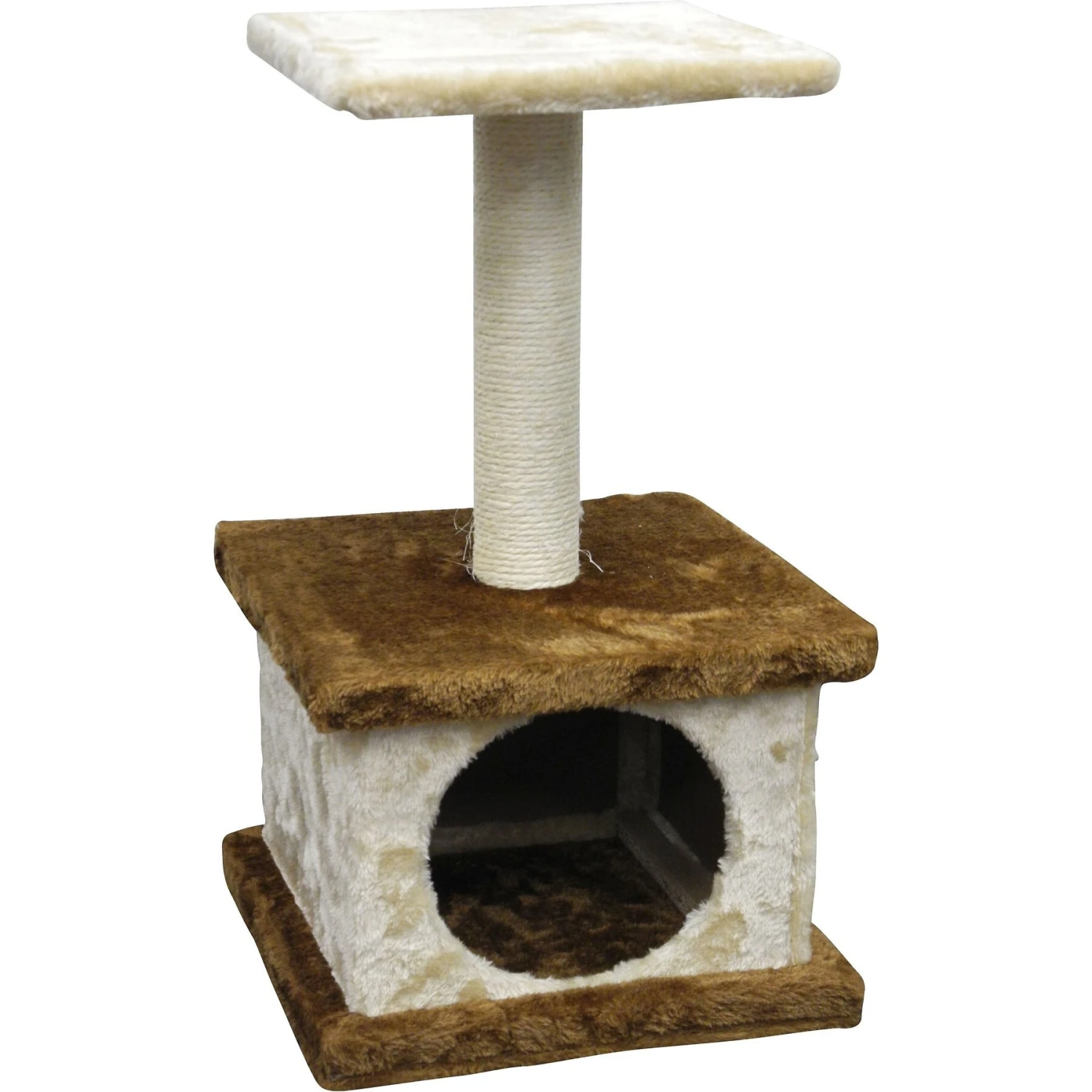 Go Pet Club 22-in Economical Cat Tree Condo, Beige/Brown 5 Go Pet Club 22-in Economical Cat Tree Condo, Beige/Brown - Image 3