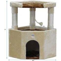 Go Pet Club 32-in Large Perch Cat Tree Condo -Almo nature Sales 216950 PT3. AC SS1800 V1671226173