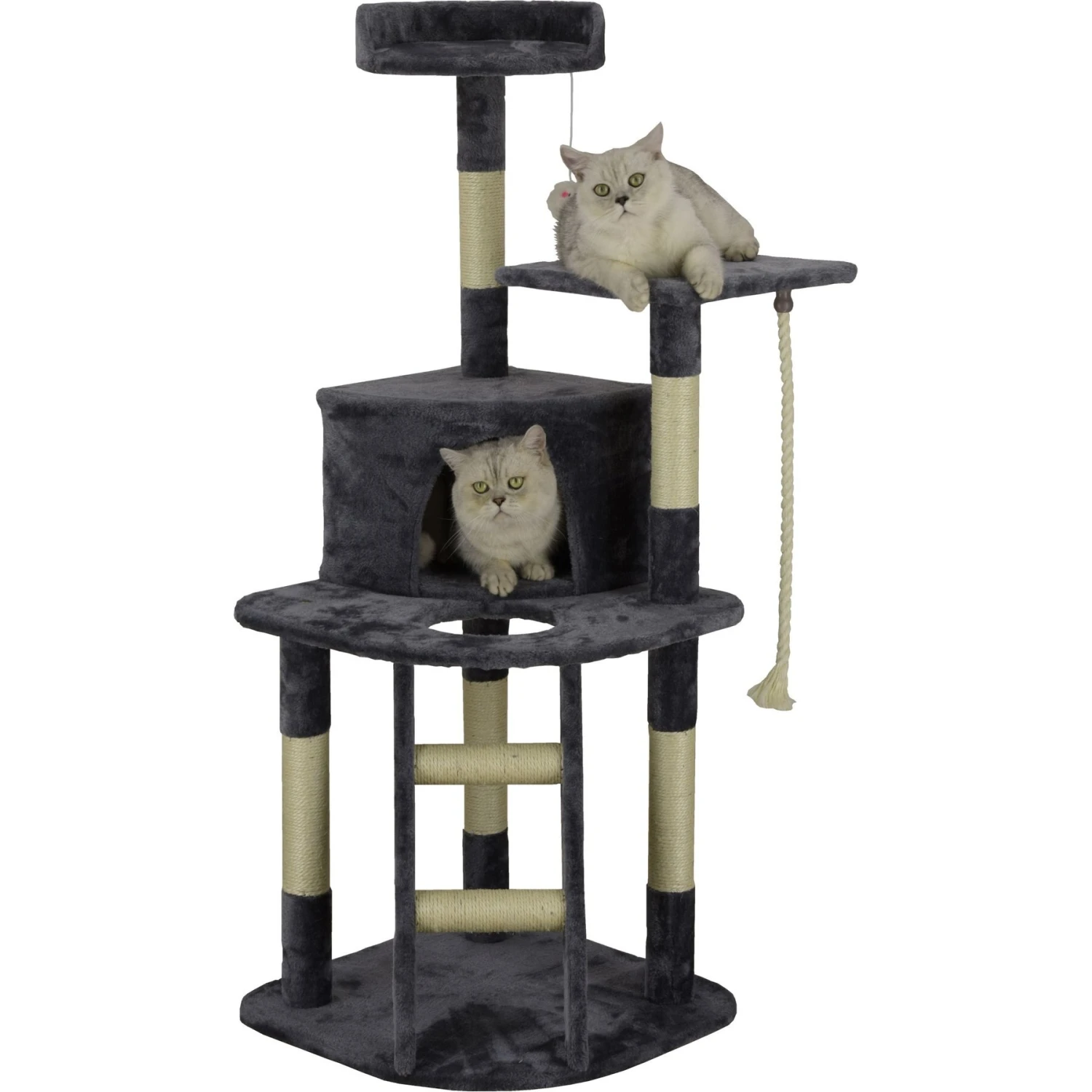 Go Pet Club 49-in Economical Sisal Posts Cat Tree Condo 5 Go Pet Club 49-in Economical Sisal Posts Cat Tree Condo - Image 3