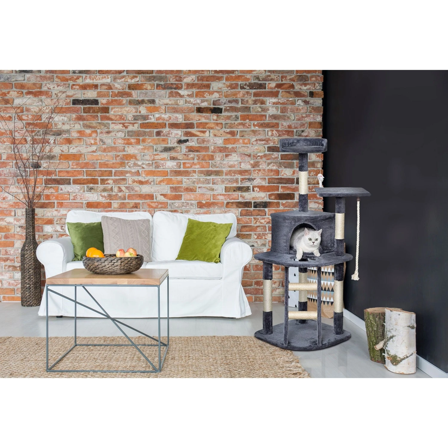 Go Pet Club 49-in Economical Sisal Posts Cat Tree Condo 6 Go Pet Club 49-in Economical Sisal Posts Cat Tree Condo - Image 4