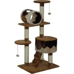 Go Pet Club 51.5-in Cat Tree Condo, Beige/ Brown -Almo nature Sales 217045 pt2. AC SS1800 V1579195753