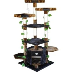 Go Pet Club 67-in Forest With Leaves Cat Tree, Blue/ Brown -Almo nature Sales 217121 pt2. AC SS1800 V1579195990
