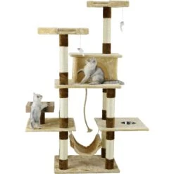 Go Pet Club 70-in IQ Busy Box Cat Tree Condo, Beige -Almo nature Sales 217132 pt1. AC SS1800 V1579196009