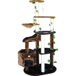 Go Pet Club 74-in Forest With Leaves Cat Tree, Black/ Brown -Almo nature Sales 217146 pt2. AC SS1800 V1579196012