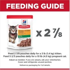 Hill's Science Diet Kitten Tender Chicken Recipe Cat Food, 2.8-oz Pouch, Case Of 24 -Almo nature Sales 218059 PT7. AC SS1800 V1598156476