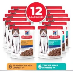 Hill's Science Diet Adult 7+ Tender Dinner Variety Pack Cat Food, 2.8-oz Pouch, Case Of 12 -Almo nature Sales 218077 PT2. AC SS1800 V1581441186
