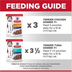 Hill's Science Diet Adult 7+ Tender Dinner Variety Pack Cat Food, 2.8-oz Pouch, Case Of 12 -Almo nature Sales 218077 PT7. AC SS1800 V1598149882