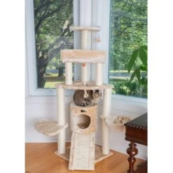 Armarkat 58-in Cat Tower & Ramp Cat Tree, Beige -Almo nature Sales 218997 PT4. AC SS1800 V1603290081