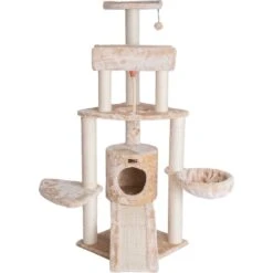 Armarkat 58-in Cat Tower & Ramp Cat Tree, Beige -Almo nature Sales 218997 PT5. AC SS1800 V1603326100