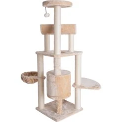 Armarkat 58-in Cat Tower & Ramp Cat Tree, Beige -Almo nature Sales 218997 PT6. AC SS1800 V1603336004