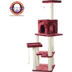 Armarkat 69-in Faux Fur Covered House & Cat Tree -Almo nature Sales 218999 PT2. AC SS1800 V1603302997