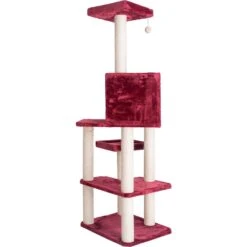 Armarkat 69-in Faux Fur Covered House & Cat Tree -Almo nature Sales 218999 PT7. AC SS1800 V1603337793