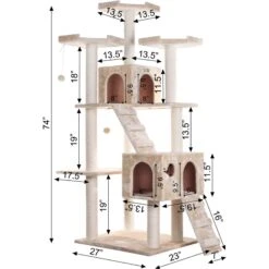 Armarkat 74-in Multi-Level Cat Tree -Almo nature Sales 219001 PT5. AC SS1800 V1678228257