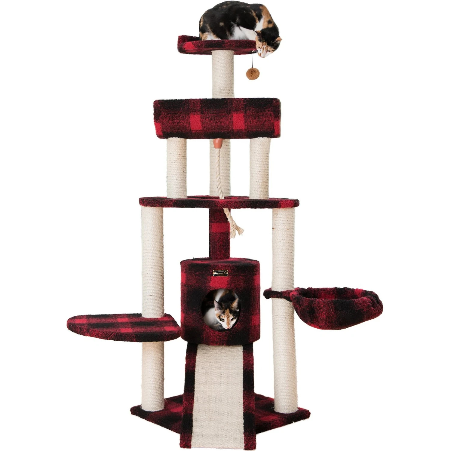 Armarkat 58-in Classic Cat Tree, Tartain Plaid 3 Armarkat 58-in Classic Cat Tree, Tartain Plaid