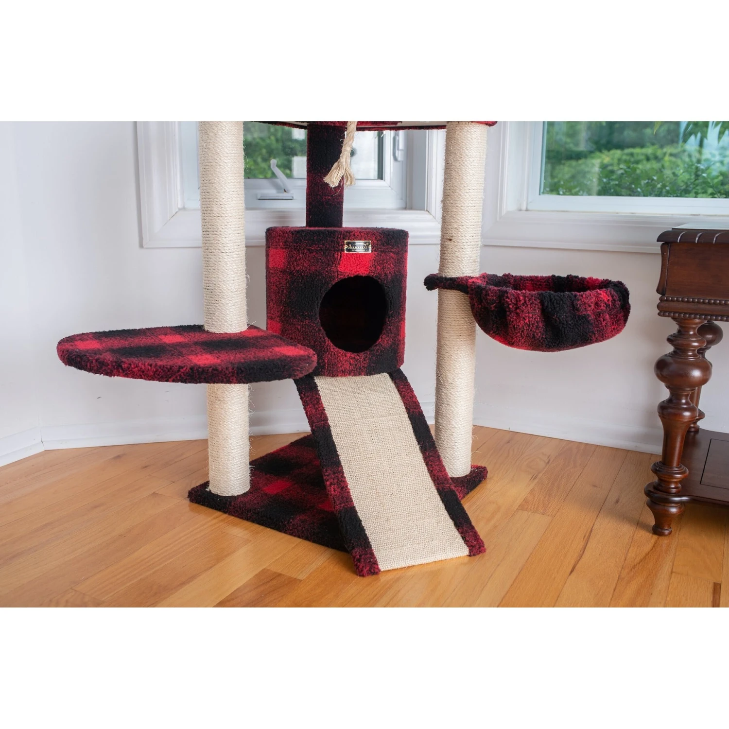 Armarkat 58-in Classic Cat Tree, Tartain Plaid 10 Armarkat 58-in Classic Cat Tree, Tartain Plaid - Image 8