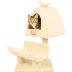 Armarkat 31-in Cat Scratching Post & Condo Cat Tree, Goldenrod 18 Armarkat 31-in Cat Scratching Post & Condo Cat Tree, Goldenrod -Almo nature Sales 219012 PT7. AC SS1800 V1603302086