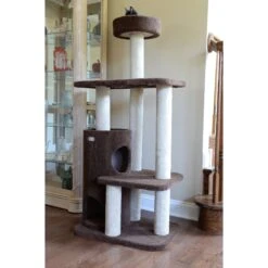 Armarkat 56-in Carpeted Condo Cat Tree, Brown 14 Armarkat 56-in Carpeted Condo Cat Tree, Brown -Almo nature Sales 219018 PT3. AC SS1800 V1603333590