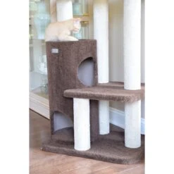 Armarkat 56-in Carpeted Condo Cat Tree, Brown 15 Armarkat 56-in Carpeted Condo Cat Tree, Brown -Almo nature Sales 219018 PT4. AC SS1800 V1603412798