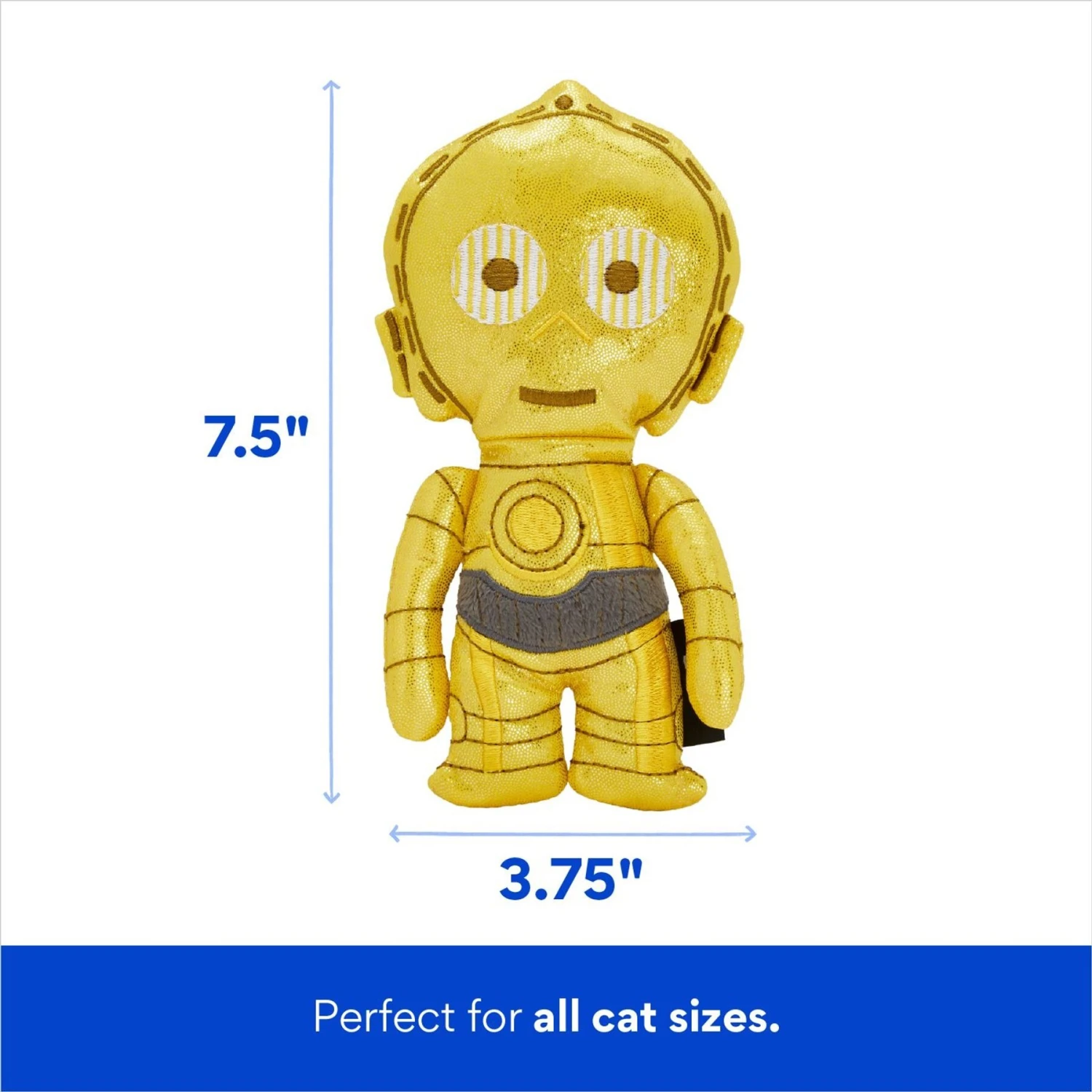 STAR WARS C-3PO Plush Kicker Cat Toy With Catnip 4 STAR WARS C-3PO Plush Kicker Cat Toy With Catnip - Image 2