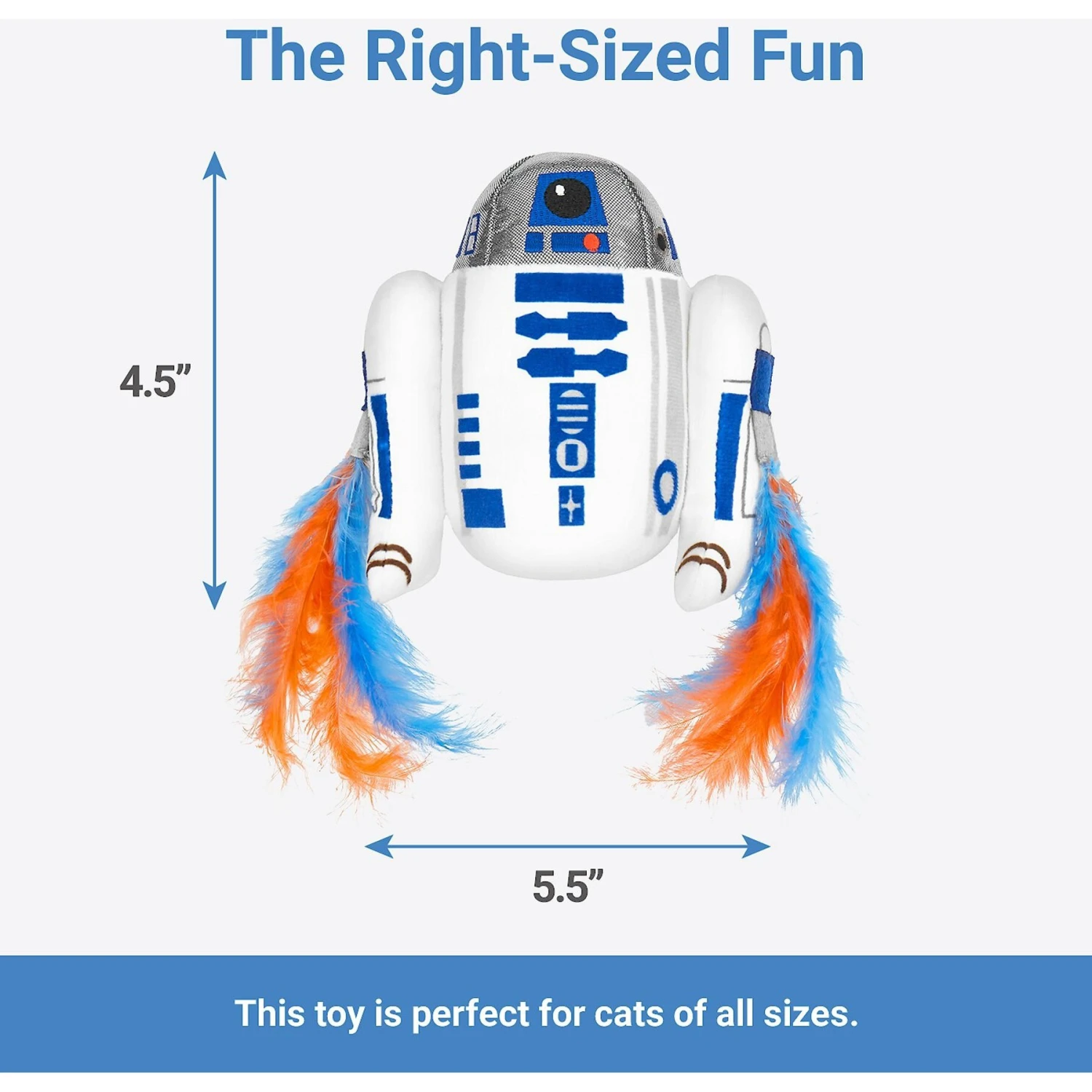 STAR WARS R2-D2 Plush Kicker Cat Toy With Catnip 4 STAR WARS R2-D2 Plush Kicker Cat Toy With Catnip - Image 2