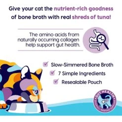 Solid Gold Bone Broth Tuna Shreds Grain-Free Wet Cat Food Topper, 3-oz Pouch, Case Of 12 -Almo nature Sales 222457 PT4. AC SS1800 V1594320419