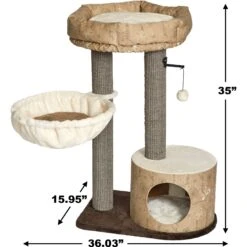 MidWest Feline Nuvo Cove 35-in Faux Fur Modern Cat Tree -Almo nature Sales 226376 PT8. AC SS1800 V1583959077