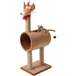 Frisco Holiday 52.3-in Reindeer Cat Scratching Post & Tunnel 12 Frisco Holiday 52.3-in Reindeer Cat Scratching Post & Tunnel -Almo nature Sales 236569 PT2. AC SS1800 V1601334091