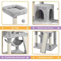 Yaheetech 60.5-in Plush Cat Tree & Condo 14 Yaheetech 60.5-in Plush Cat Tree & Condo -Almo nature Sales 242622 PT3. AC SS1800 V1686153742