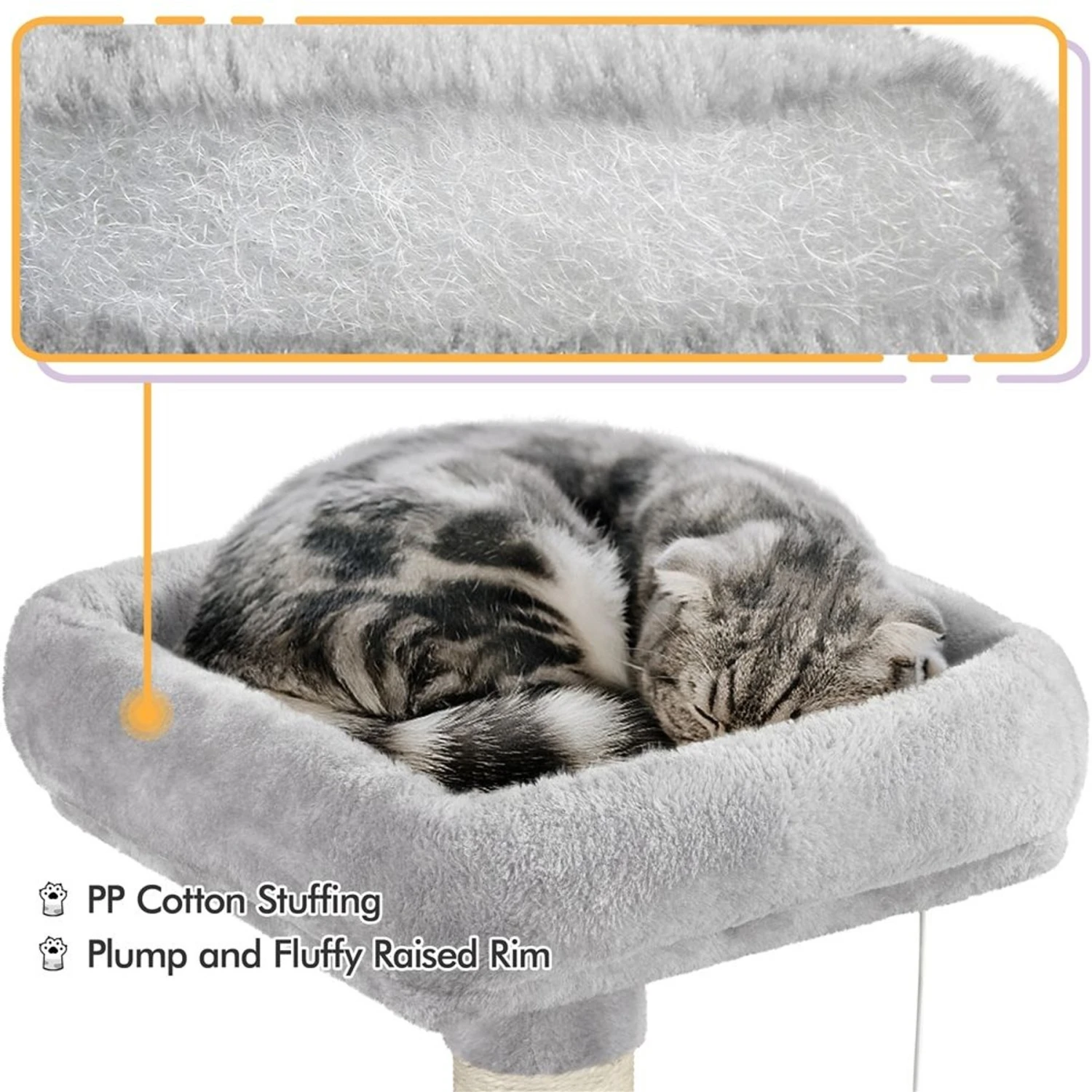 Yaheetech 60.5-in Plush Cat Tree & Condo 8 Yaheetech 60.5-in Plush Cat Tree & Condo - Image 6